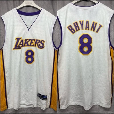 Camiseta deportiva rara auténtica Kobe Bryant Reebok LA Lakers para hombre 4XL cosida vintage blanca Foto 1 de 4