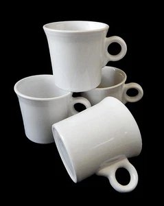 4 tazas de café Fiesta blancas Tom Jerry Homer Laughlin Fiestaware - Imagen 1 de 2