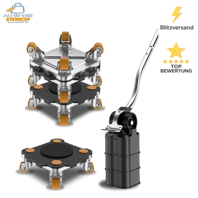 Möbeltransport Set 4 Rollwagen Heber TPE-Räder - Bild 1 von 4