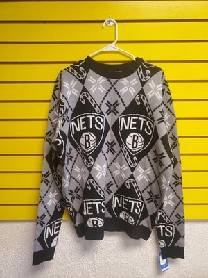 Suéter de Navidad Brooklyn Nets Talla Grande NBA Baloncesto Nuevo con Etiquetas Foto 1 de 3