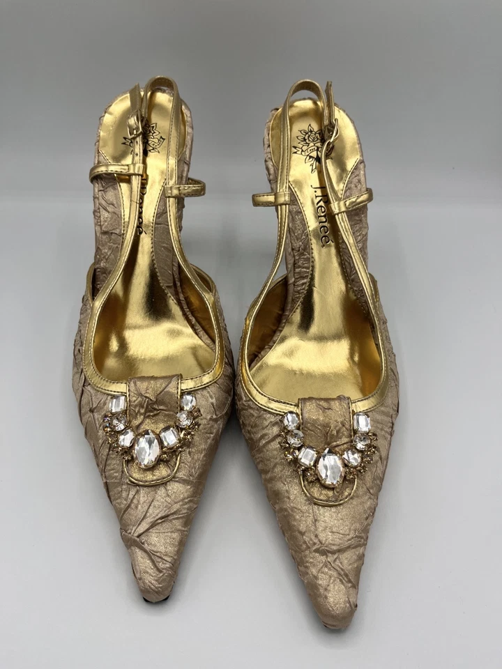 Tela de golf J.Renee Rachele joyas de imitación correa para el tobillo tacones formales 12 Foto 1 de 4