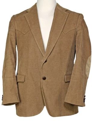 Chaqueta Abrigo Deportivo de Pana Circle S Parche en Punta Yugo Codo Western 42 R Foto 1 de 4