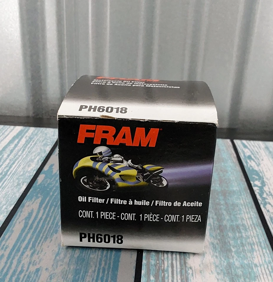 Filtro de aceite para motocicleta Fram PH6018 se adapta a MUCHOS Arctic Cat Suzuki Aprilia Cycle/ATV Foto 1 de 2