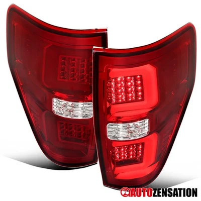 Fit 2009-2014 Ford F-150 Red LED Tail Lights Rear Brake Lamps Left+Right 09-14 Foto 1 de 4