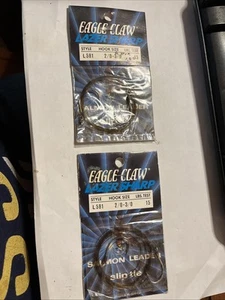 Eagle Claw  # 4581 Salmon LEADER SLIP TIE   15 lb Test  Hook Size 2/0 - 3/0 - Picture 1 of 7