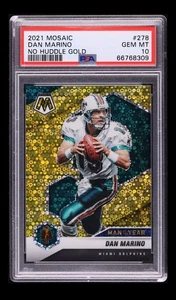 Panini Mosaic No Huddle 2021 Dan Marino Gold Prizm/10 PSA 10 Pop 1 - Imagen 1 de 2