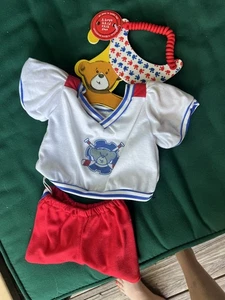Completo Hockey Costruisci Un Orso Con Visiera Pigiama Patriottico Rosso Bianco Blu - Foto 1 di 6