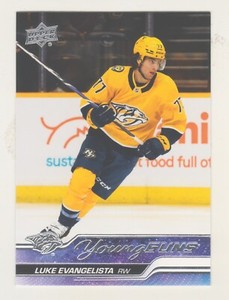 2023-24 Upper Deck YOUNG GUNS 221 LUKE EVANGELISTA RC Rookie Nashville Predators