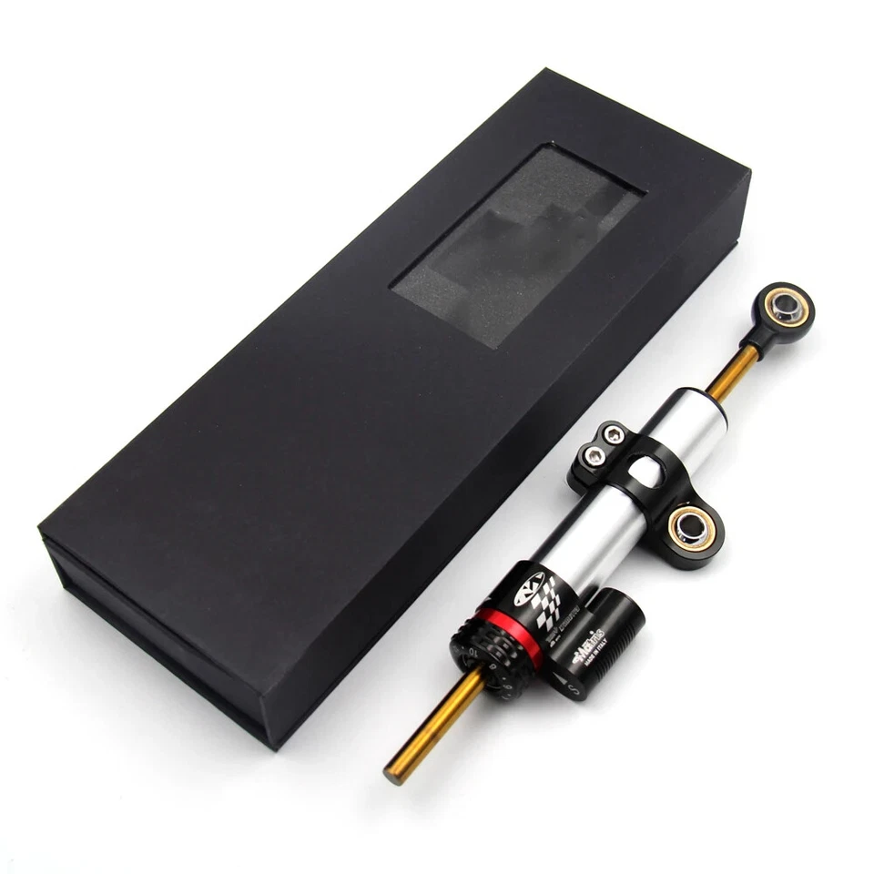 Amortiguador estabilizador de dirección universal para Honda Yamaha moto calle y deporte Foto 1 de 4