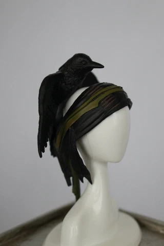 Tonto Barbie Ken Headband Hat Raven Native American Indian Accessory 1/6 scale Cover