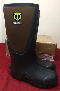 TIDEWE Herren Gummistiefel Mehrjahreszeiten, Wasserdicht Regenstiefel Stahlschaft Gr. 5 - Bild 1 von 14