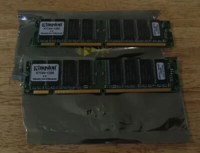 Kingston 256MB DIMM 100 MHz SDRAM Memory (KTC6611/256) - QTY 2 - Image 1 of 2