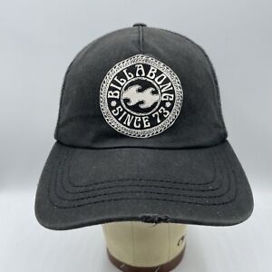 Billabong Hat Womens Black Distressed Faded Baseball Dad Cap Surfer Beach Logo