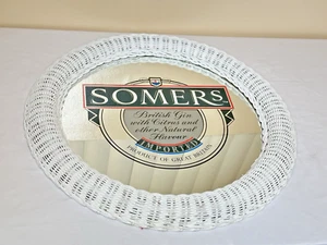 Rare Somers British Gin Mirrored Sign Imported Great Britain 20.5" x 20.5" - Picture 1 of 4