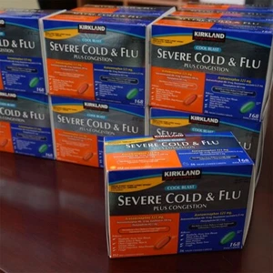 Kirkland Signature Severe Cold Flu Plus Congestion Day Night 168 ct Exp: 07/25 - Picture 1 of 3