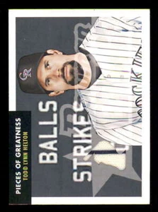 2007 Bowman Heritage Pieces of Greatness Todd Helton Jersey Relic Rockies stripe - Picture 1 of 2