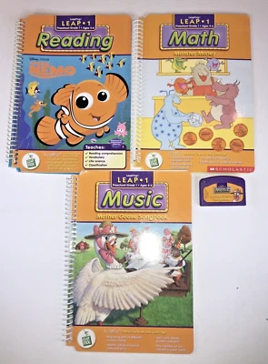 Lot Of 3 Leap Frog Leap 1 Preschool-Grade 1 3 Books and 1 Cartridge Ages 4-6 - Image 1 of 4