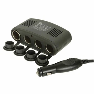 12VDC Car Cigarette Lighter Socket 4-Way Splitter with USB Port - Picture 1 of 1