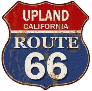 UPLAND, CALIFORNIA Route 66 Shield Metal Sign Man Cave Garage 211110013053 - Picture 1 of 1