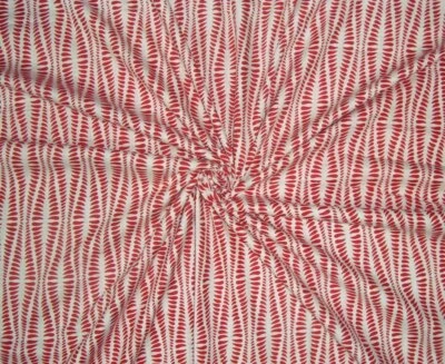 5 Yard Indian Cotton Red Fabric Block Screen Print Dressmaking Fabric - Image 1 of 2