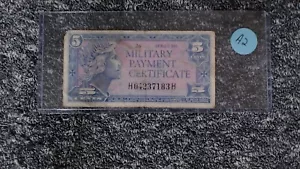 MPC MILITARY PAYMENT SERIES 611 5 CENTS RARE BANKNOTE - Picture 1 of 2