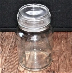 GLASS JAR WITH SEAL GLASS STOPPER 10.5cm TALL, post free - Picture 1 of 1