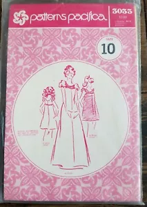 Vintage 1970s Uncut Patterns Pacifica Sew Pattern 3033 Size 10 Hawaiian Dress - Picture 1 of 2
