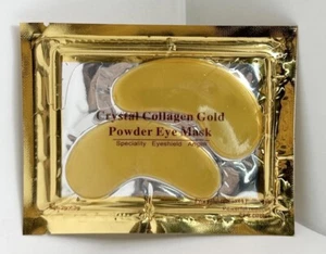 Crystal Collagen Gold Powder Eye Mask for Anti-Aging Wrinkle Dark Circle -1 Pair - Picture 1 of 3