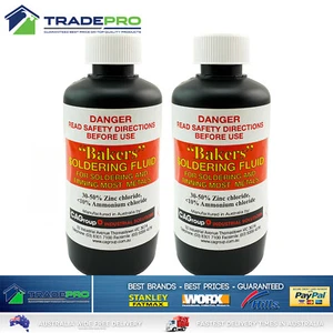 2x Bakers Soldering Fluid 250ml General Purpose Flux Welding Brazing Solder - Bild 1 von 4