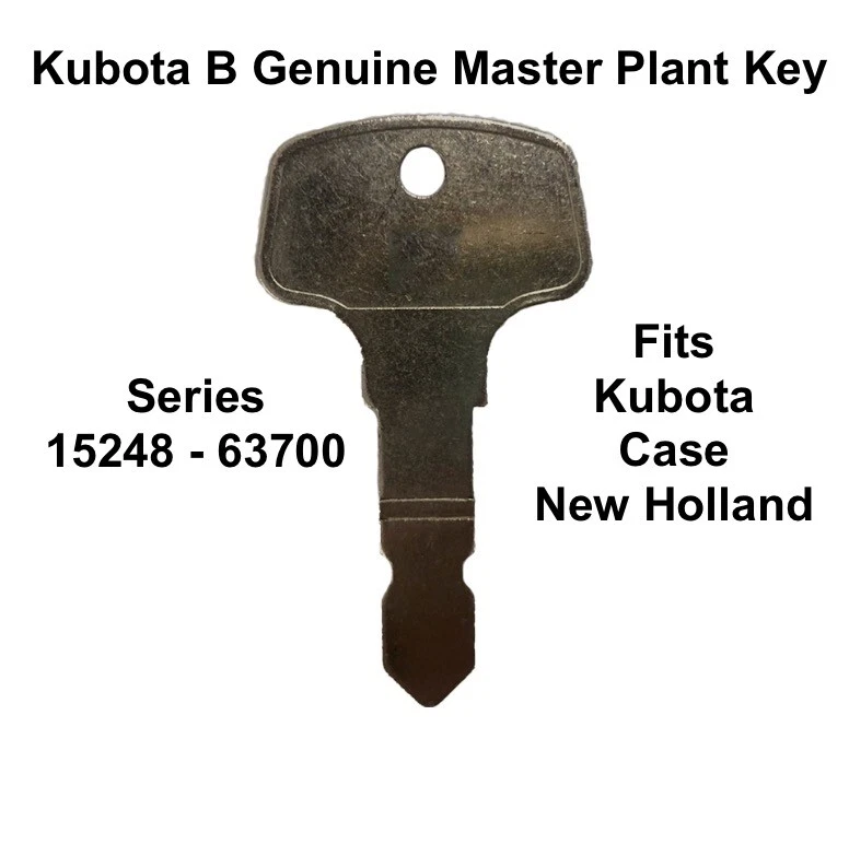 Kubota B Series 15248 - 63700 Genuine Master Plant Key fits New Holland & Case - Image 1 of 1
