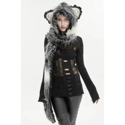 Devil Fashion Kapuzenschal - Snowbear Fell furry katzenohren piercing nieten