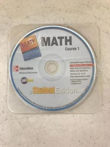 McGraw Hill Glencoe ~MATH COURSE 1 eStudent Edition CD-ROM~VG - Imagen 1 de 1