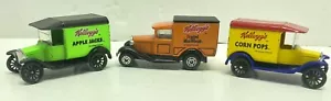 Matchbox Cars Kellogg's Promo Set of 3 Model A & T Fords Frosted Mini Corn Apple - Picture 1 of 6