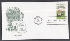 USA 1974 2 FIRST COVERS FIRST KENTUCKY SETTLEMENT FORT HARROD WITH CACHETS - Picture 1 of 2