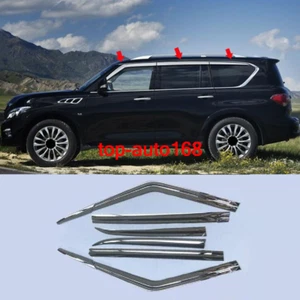 For Infiniti QX80 2014-2024 silver Window Wind Visors Rain Guard Vent Deflectors - Picture 1 of 9