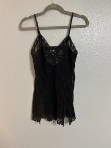 Women’s Fredericks black floral lace nightie camisole top size small - Picture 1 of 6