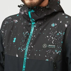 Mercedes Benz AMG Petronas F1 Men's Performance Jacket - Black Windbreaker - Picture 1 of 5