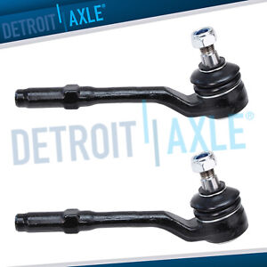 Pair (2) Front Outer Tie Rods Ends Set for BMW X5 2000 2001 2002 2003