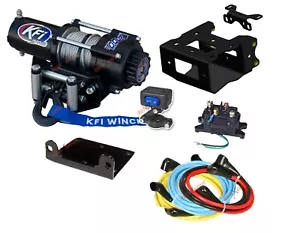 Polaris Sportsman 570 Winch and Mount Plate Kit 2014-2025 2000 lbs KFI ATV - Picture 1 of 3