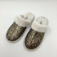 Very G Leopard Faux Fur Slippers Size 6 New Without Box 