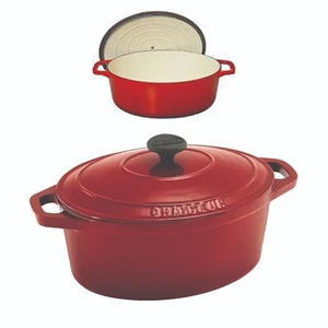 Chasseur Oval Cast Iron Pot Dutch Oven Casserole Dish 27cm 4L Inferno Red  BNIB  - Bild 1 von 1