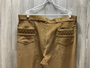 Vintage Lee Velour Braun Hose Jeans 44x34 Hippie Retro USA Made - Bild 1 von 12