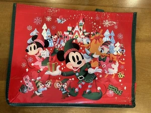 Disney Store Mickey Mouse Christmas🎄Tote Reusable Shopping Bag Gift Bag - New - Picture 1 of 8