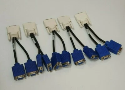 10x Original HP DMS-59 auf 2 x VGA Splitter Y Adapter Grafikkarte Kabel DMS 59 - Bild 1 von 4