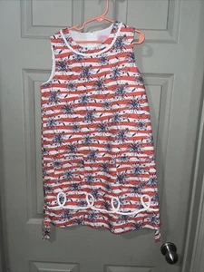Vestido Lilly Pulitzer Niñas 12 Cambio Rojo Blanco Azul She’s A Firecracker  - Imagen 1 de 5
