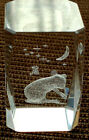 3D Laser Etched Crystal Mouse Rat Paperweight