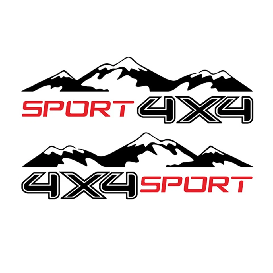 Calcomanía de vinilo 2 piezas hágalo usted mismo deportes gráficos montaña para decoración de puertas todo terreno de coche Foto 1 de 4