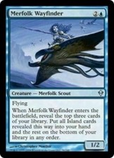 4 Merfolk Wayfinder - LP - Zendikar - mtg - x4 4x - U