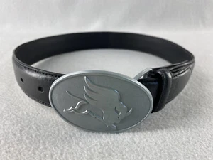 Nocona Boy's Black Leather Laced Belt & Bull Buckle Size 22 N4423001 - Picture 1 of 10