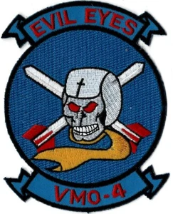 PARCHE MILITAR EVIL EYES VMO-4 ESCUADRÓN DE OBSERVACIÓN CUERPO DE MARINES DE EE. UU. - Imagen 1 de 1